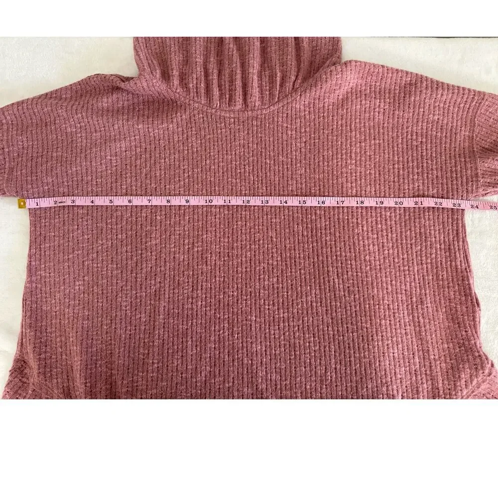 Anthropologie Maeve Addie Ruffled Hacci Sweater‎ in Mauve Size M